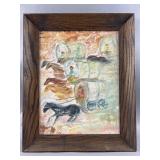 Original Painted Canvas Western Themed