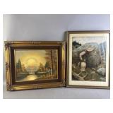 Vtg Framed/Signed Oil Painting and Art Print