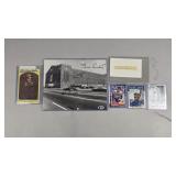 Signed Baseball Cards, and Photo- Eddie Matthews