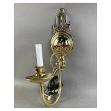 Vtg Brass Candle-Style Wall Scone