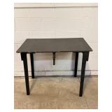 Vtg Black U.S Military Folding Field Table