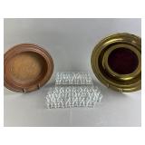 Wooden & Brass Church Plates & Communion Cups