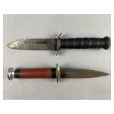 Vintage USMC WW2 Ka-Bar Knife & Vietnam Era Dagger