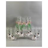 Vtg Christmas Glasses Lot