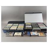 Vintage Cassette Tapes With Carrying Cases