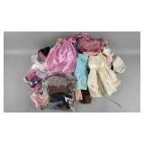 Lot of Vintage Doll Clothes, Hats, and More
