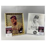 Signed & COA Framed Photo of Bob Lemon & More
