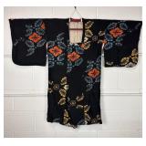 Traditional Japanese Silk Michiyuki Kimono Coat