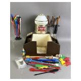 Vtg Miller Bar Caddy w/ Stick Stirrers