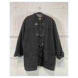 DKNY Black Hoodie Toggle Duffle Coat