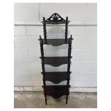 Antique Victorian 5 Tier Etagere Bookcase