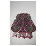 Antique Fringe Bottom Micro Beaded Purse