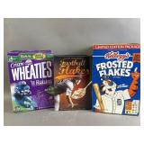 Detroit Tigers and Lions Cereal Boxes