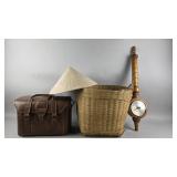 Vintage Leather Camera Bag, Wall Barometer, & More