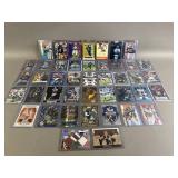 Assortment of NFL Cards w/Protective Covers