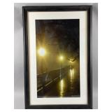 Framed/Signed Moody Night-time Print by David W.
