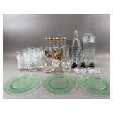 Antique Macbeth Evanï¿½s Uranium Glass Plates & More