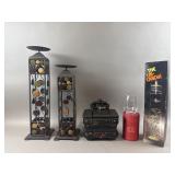MCM Style Candle Holders, Ceramic Dresser & More