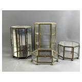 Brass Framed Glass Display Cases