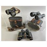 E. Keith Wetzlar Feldglas 8 & other WW1 Binoculars