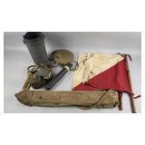 WWII French Gas Mask with Storage Canister, & More