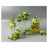 Lefton Vintage Frog Figurines & Frog/Crab Bank
