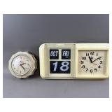 1980s Rare Ila Auto Flip Calendar Clock & More