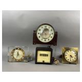 Vtg Clocks Lot - General Electric Tele-Jour & More