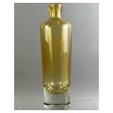 MCM Czechoslovakia Art Amber Glass Vase