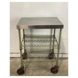 Stainless Steel Top Rolling Utility Cart