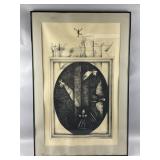 Framed Print of Parable About Roosters