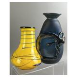 Modernist Studio Art Blown Glass Vases