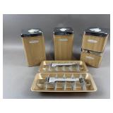 MCM Kitchen Canister Set & Presto Ice Cube Trays