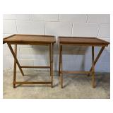 MCM Teak Folding TV Tray Tables