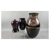2 Stein Vases and 1 Ron Luberman Vase