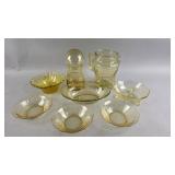 Signed Blenko Daisy Bowl, Glass Bubble Jar & More