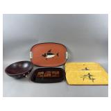 MCM Serving Trays, Maple Salad Bowl & More