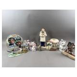 Vtg Sakura Salad Plate Set, Dentist Statue & More