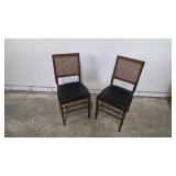 Vintage faux Bambo and Cane Folding Chairs