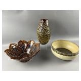 Vintage Glazed Stoneware Vase & More