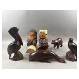Hand Carved Wooden Animal Sculptures