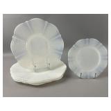 American Sweetheart Monax Opalescent Glass Plates