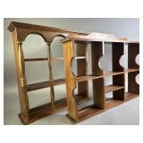 Antique Wood Plate Display Shelves