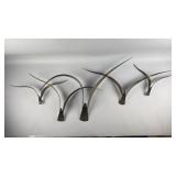 Mid-Century Brass Birds Wall Sculpture