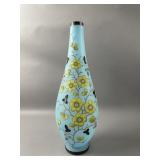 Mid Century Hand-painted Glass Vase