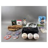 Vintage Signed Baseballs, Pins, Ornaments & More