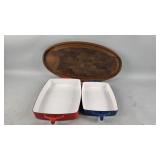 Dansk Baking Dishes and Charcuterie Board