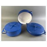 Dansk Vintage Three French Ceramic Pots & Two Lids