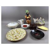 Vintage Bisque Sleigh Planter, Decanter & More