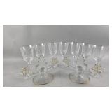 Fostoria Glass Candle Holders and Heisey Goblets